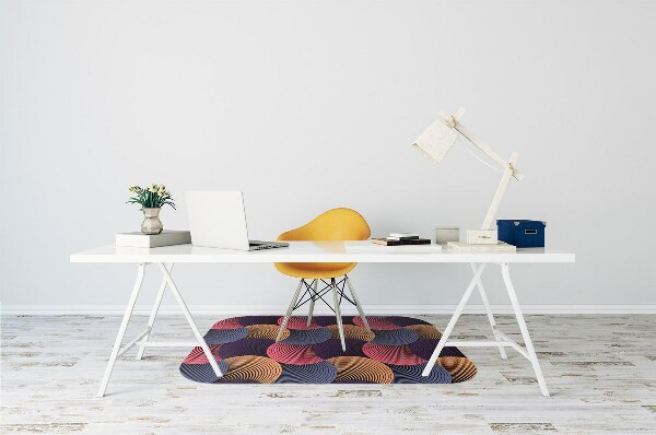 Desk chair mat colorful pattern