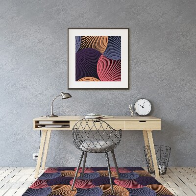 Desk chair mat colorful pattern