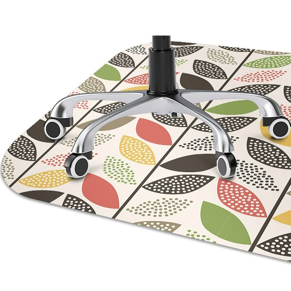 Desk chair mat colorful pattern
