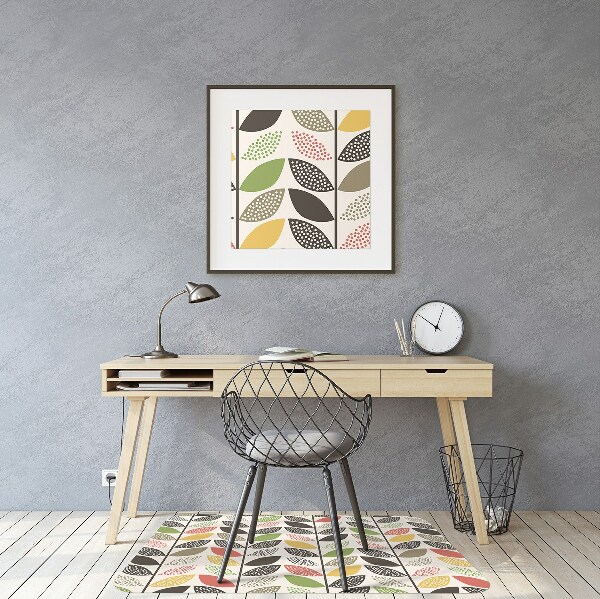 Desk chair mat colorful pattern