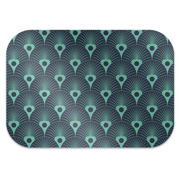 Office chair floor protector neon blue