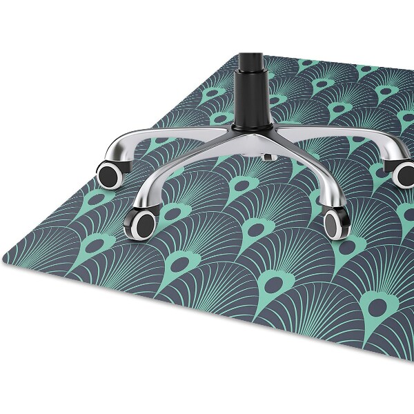 Office chair floor protector neon blue