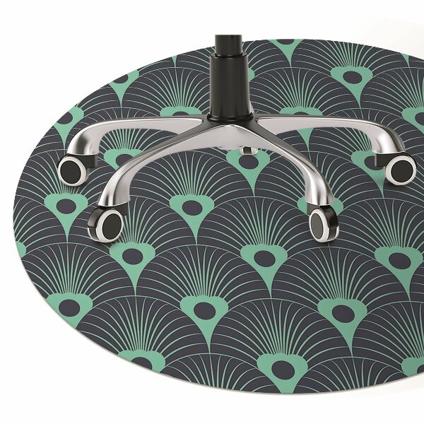 Office chair floor protector neon blue