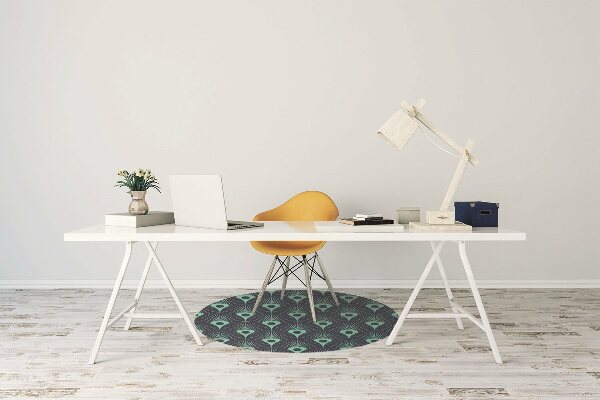 Office chair floor protector neon blue