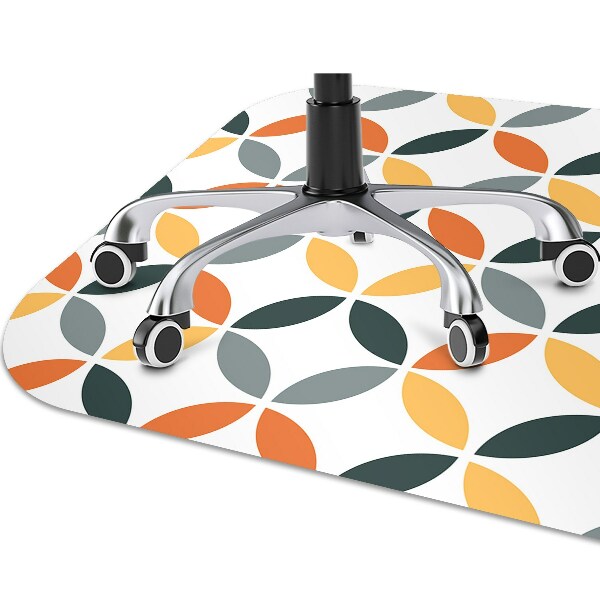 Office chair mat geometric wheels