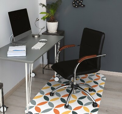 Office chair mat geometric wheels