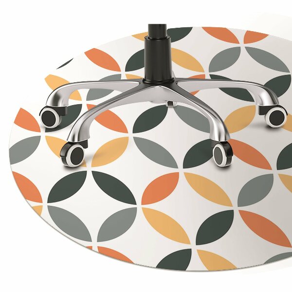 Office chair mat geometric wheels