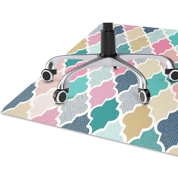 Desk chair mat colorful pattern