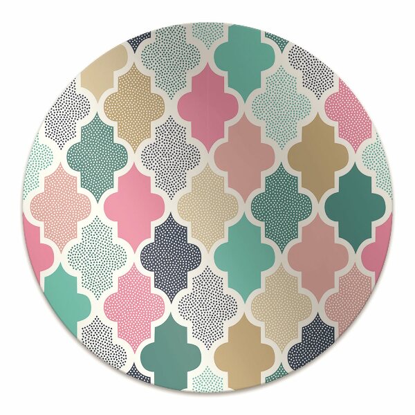 Desk chair mat colorful pattern