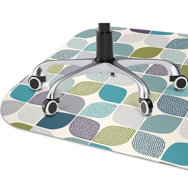 Office chair mat geometric pattern