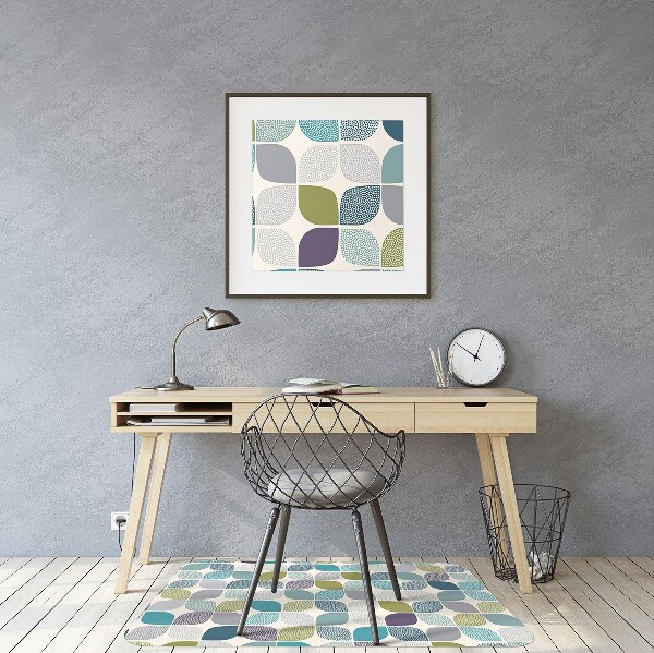 Office chair mat geometric pattern
