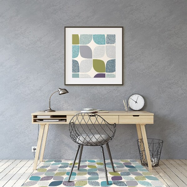 Office chair mat geometric pattern