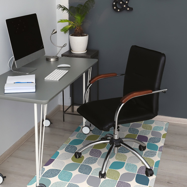 Office chair mat geometric pattern