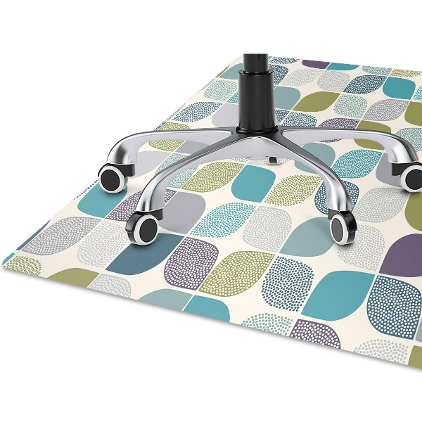 Office chair mat geometric pattern