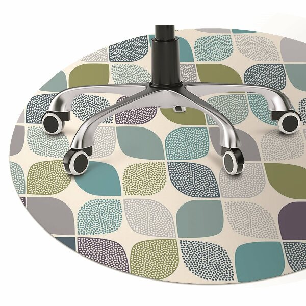 Office chair mat geometric pattern