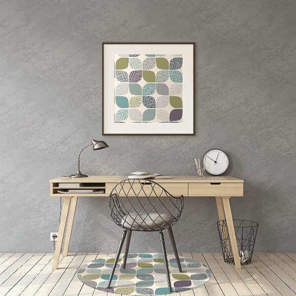 Office chair mat geometric pattern