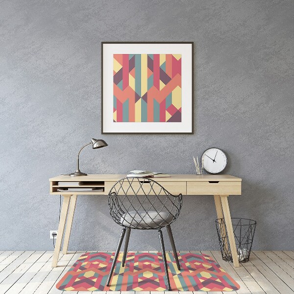 Office chair floor protector colored lines