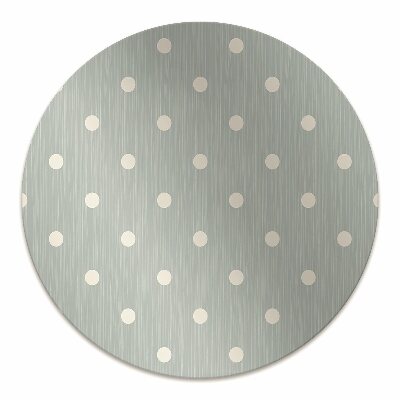 Desk chair mat white dots