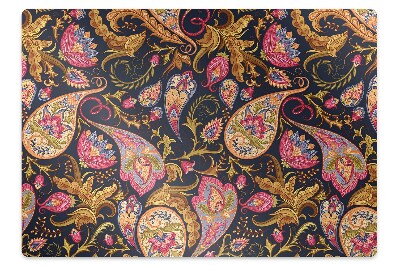 Chair mat floor panels protector colorful Paisley
