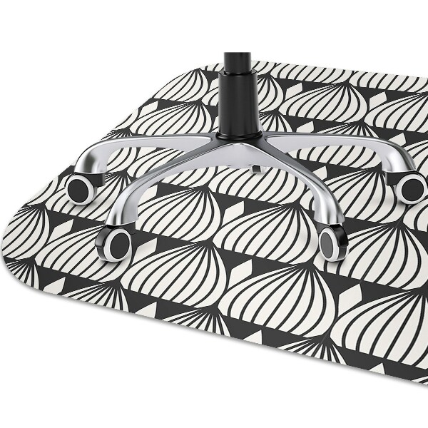 Office chair floor protector retro pattern