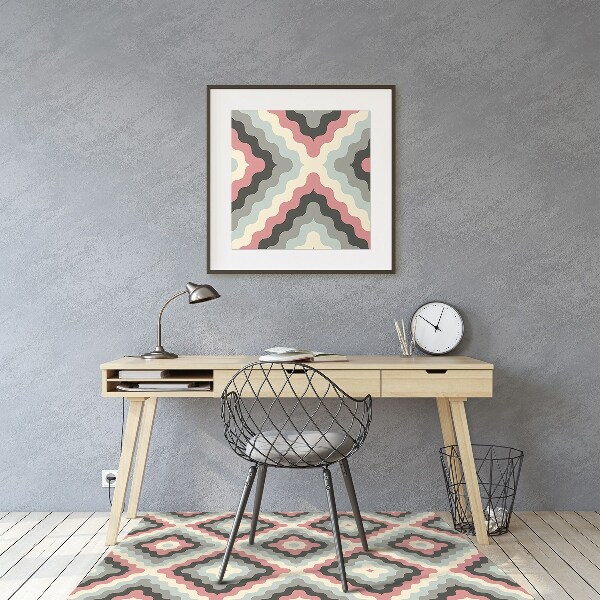 Office chair mat optical illusion