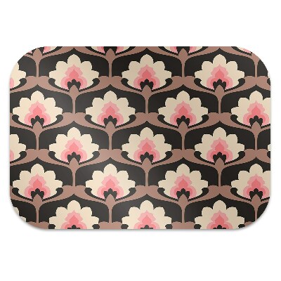 Desk chair mat floral pattern