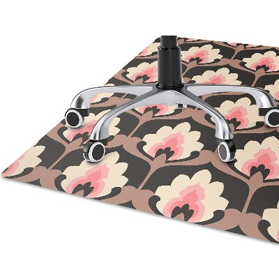 Desk chair mat floral pattern