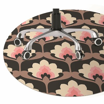 Desk chair mat floral pattern