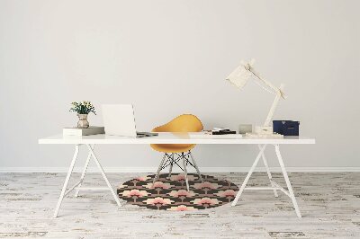 Desk chair mat floral pattern