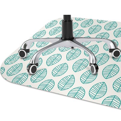 Office chair floor protector Green leaves