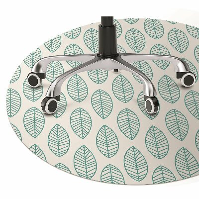 Office chair floor protector Green leaves