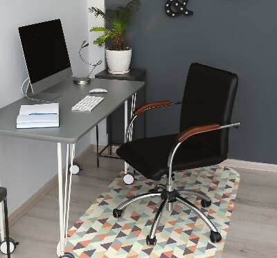 Desk chair mat small triangles