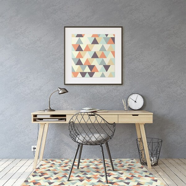 Desk chair mat small triangles