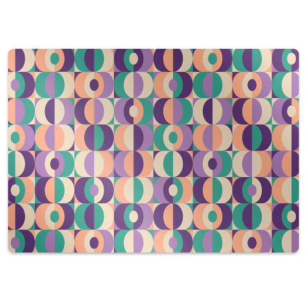 Office chair mat Squares and circles