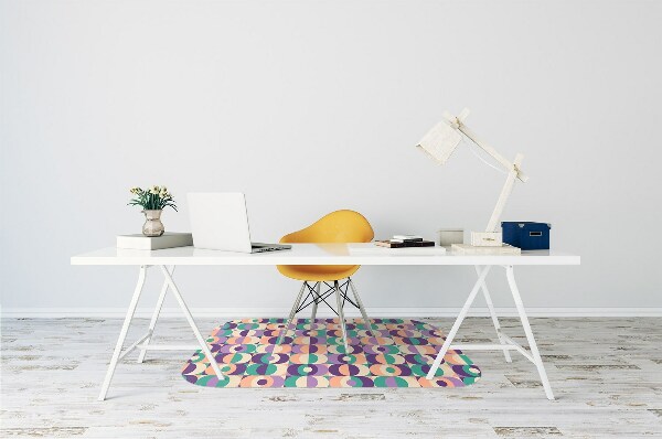Office chair mat Squares and circles