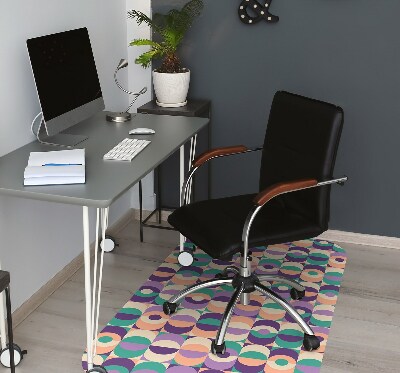 Office chair mat Squares and circles