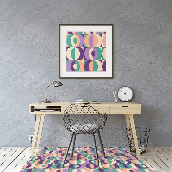 Office chair mat Squares and circles