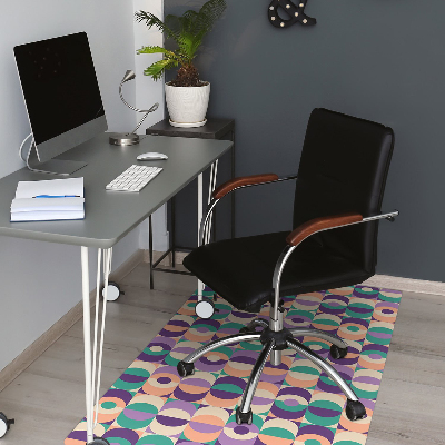 Office chair mat Squares and circles