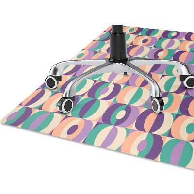 Office chair mat Squares and circles