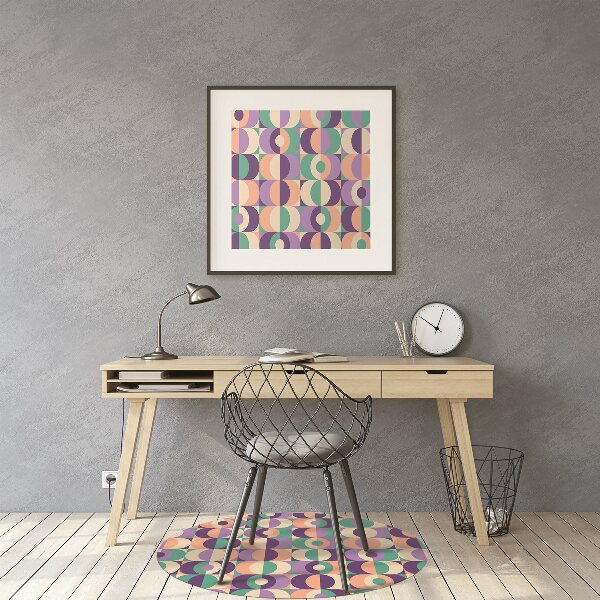 Office chair mat Squares and circles