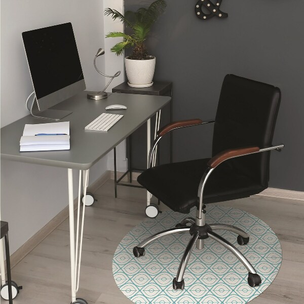 Office chair floor protector retro pattern