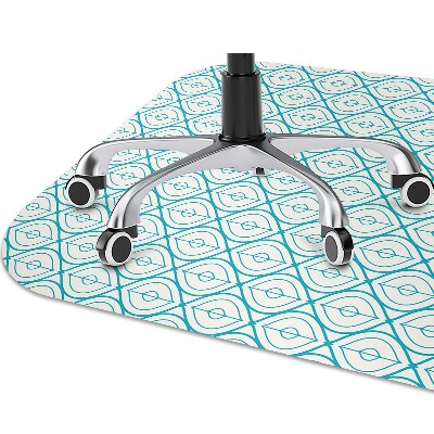 Office chair floor protector retro pattern