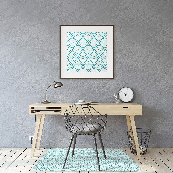 Office chair floor protector retro pattern