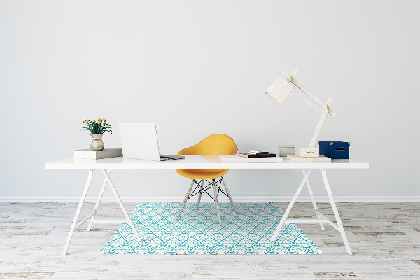 Office chair floor protector retro pattern