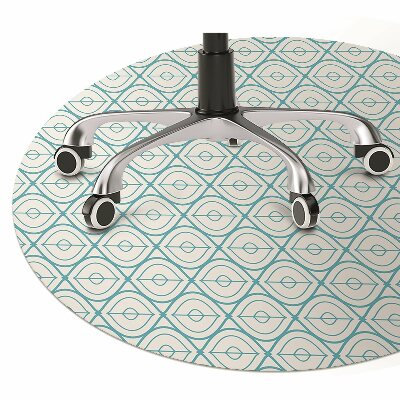 Office chair floor protector retro pattern