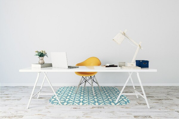 Computer chair mat green pattern