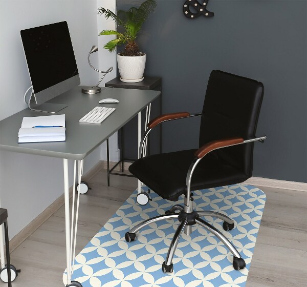 Office chair floor protector Moroccan tiles