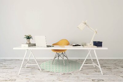 Computer chair mat White and blue pattern