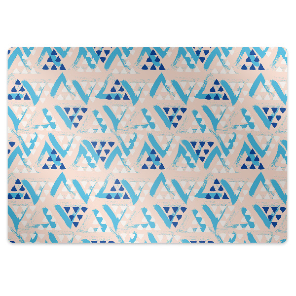 Desk chair mat triangles pattern