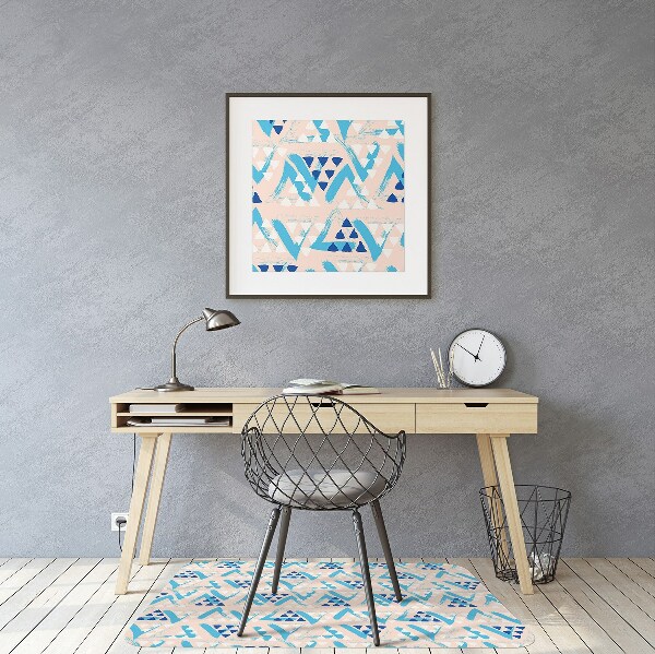 Desk chair mat triangles pattern